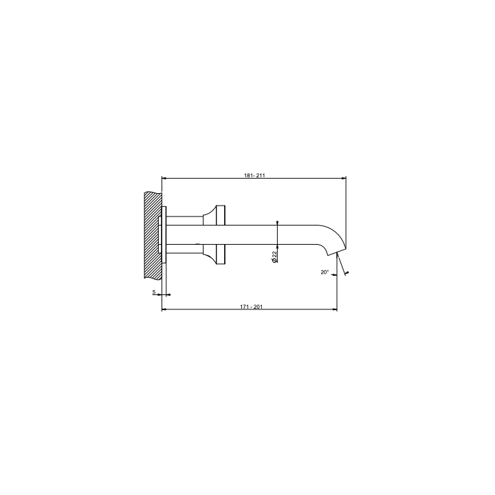 Bateria umywalkowa podtynkowa GESSI ORIGINI chrom 66088031