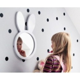 LUSTRO DZIECIĘCE BUNNY BIAŁE 30x50cm GieraDesign BNN/W/30x50