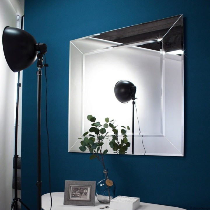 LUSTRO CRISTAL ze szklaną płytą 100x100cm GieraDesign CRS/PS/100x100