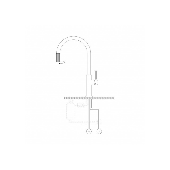 Bateria kuchenna Omnires Switch do podłączenia zestawu filtrującego chrom SW9057CR