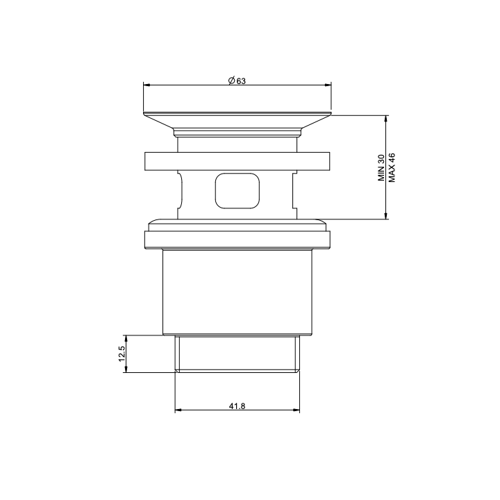 Korek GESSI ORIGINI chrom 01313031