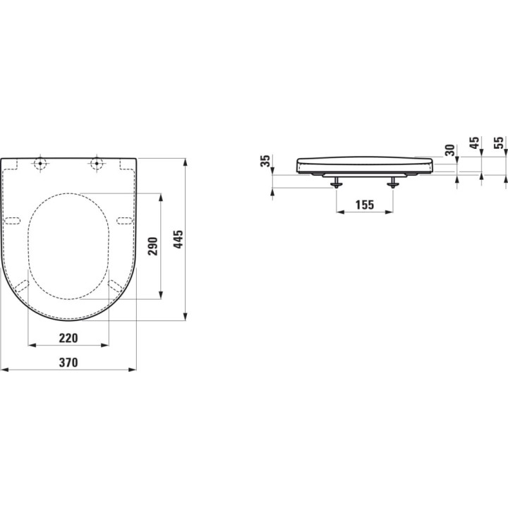 Deska WC LAUFEN Pro Duroplast wolnoopadająca czarny mat h8916017160001