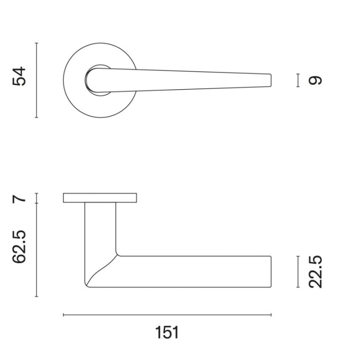Klamka ENGER STILE SALTA ROZETA R SLIM 7MM chrom polerowany STSALTAR7SCP