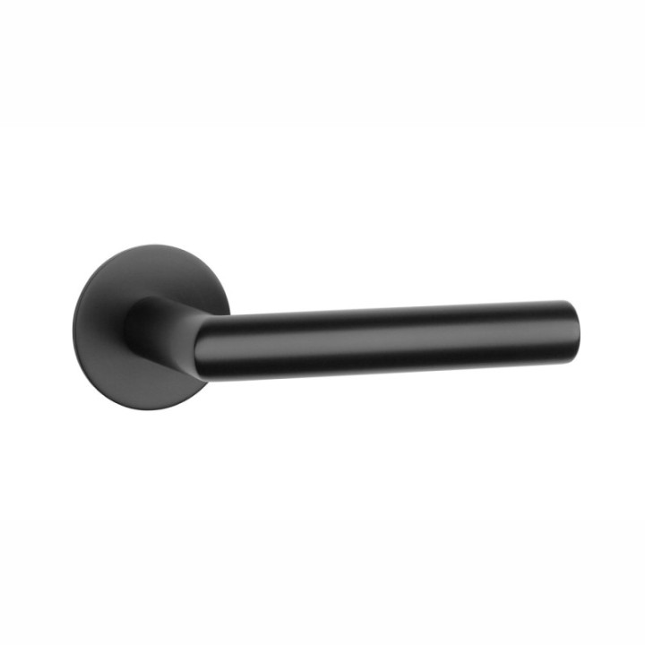 Klamka ENGER STERK OVAL 1750 ROZETA ULTRA SLIM 3MM czarny matowy SHOVAL17503MMF5