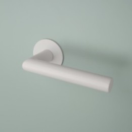 Klamka ENGER STERK OVAL 1750 ROZETA ULTRA SLIM 3MM biały matowy SHOVAL17503MMWH