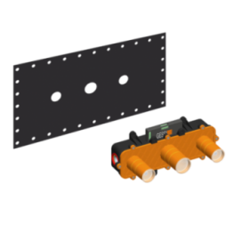 Element podtynkowy do trzyotworowej baterii umywalkowej GESSI chrom 45089031