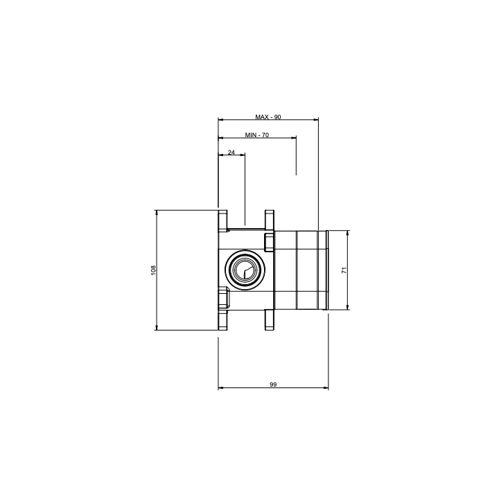 Element podtynkowy do baterii natryskowej GESSI chrom 44655031