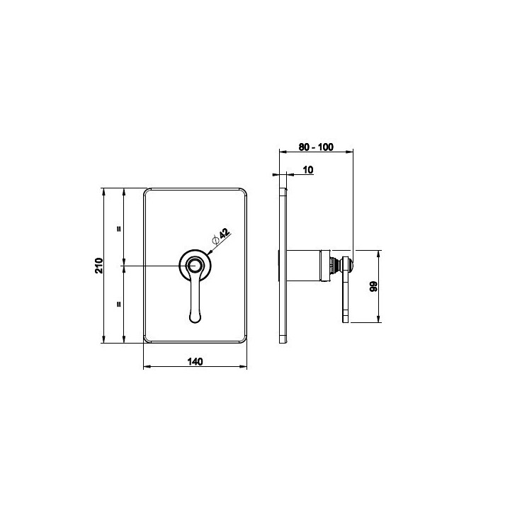 Bateria natryskowa 1-drożna GESSI VENTI20 chrom 65061031