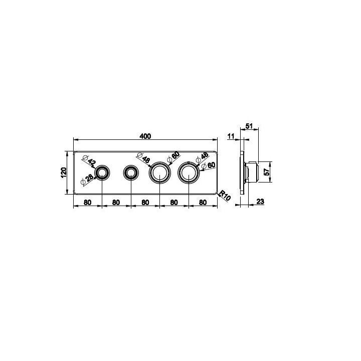 Bateria natryskowa termostatyczna 2-funkcyjna GESSI Hi-Fi ECLECTIC chrom 65222031