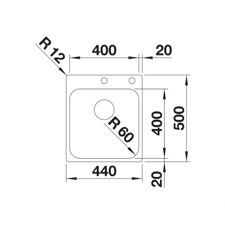 Zlewozmywak BLANCO SUPRA 400-IF/A korek aut. stal szczotkowana 526353