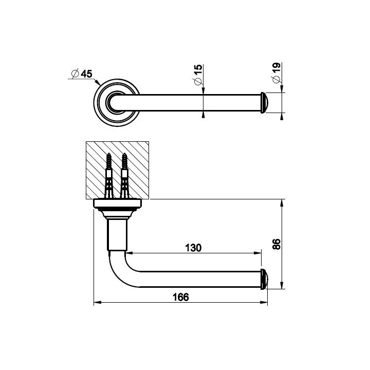 Uchwyt na papier toaletowy GESSI VENTI20 chrom 65455031