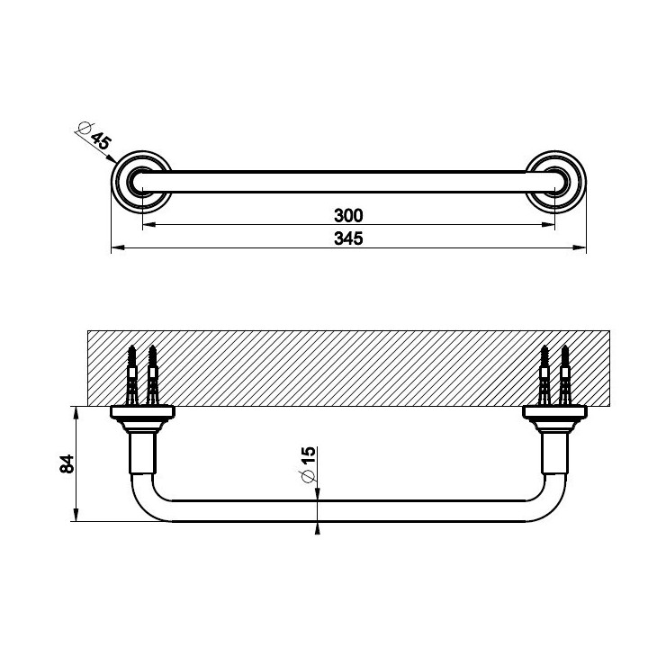 Wieszak na ręcznik 30 cm GESSI VENTI20 chrom 65497031