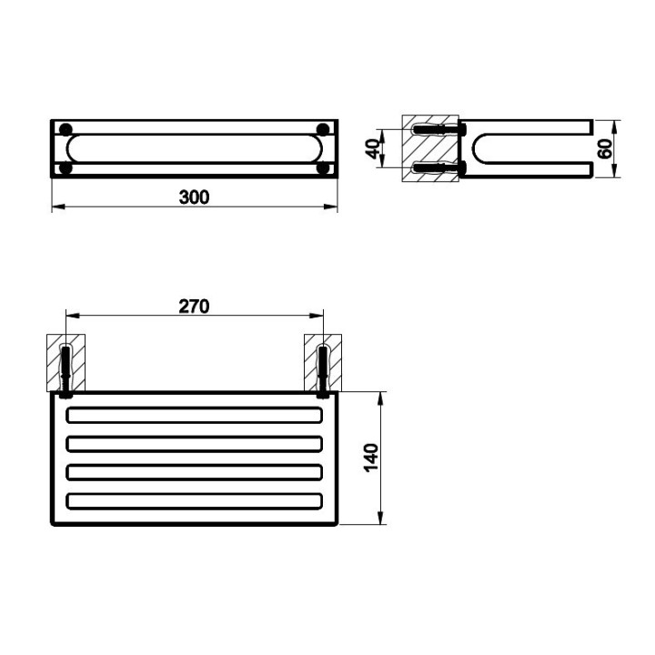 Półka 30 cm GESSI VENTI20 chrom 59549031