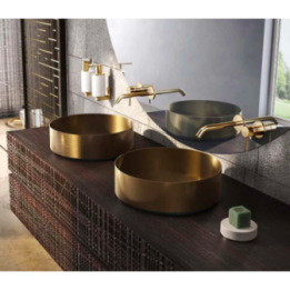 Umywalka nablatowa 40 cm GESSI VENTI20 stal szczotkowana 54601239