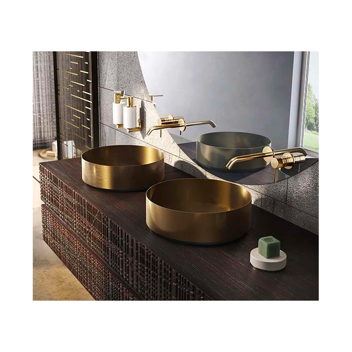 Umywalka nablatowa 40 cm GESSI VENTI20 stal szczotkowana 54601239