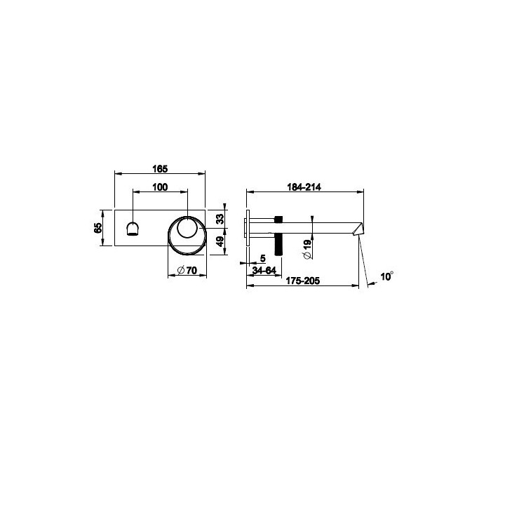 Bateria umywalkowa z długą wylewką GESSI ANELLO chrom 63389031
