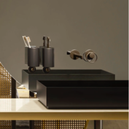 Bateria umywalkowa z krótką wylewką GESSI ANELLO chrom 63381031
