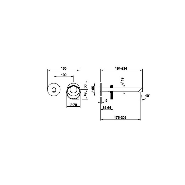 Bateria umywalkowa z długą wylewką GESSI ANELLO chrom 63383031