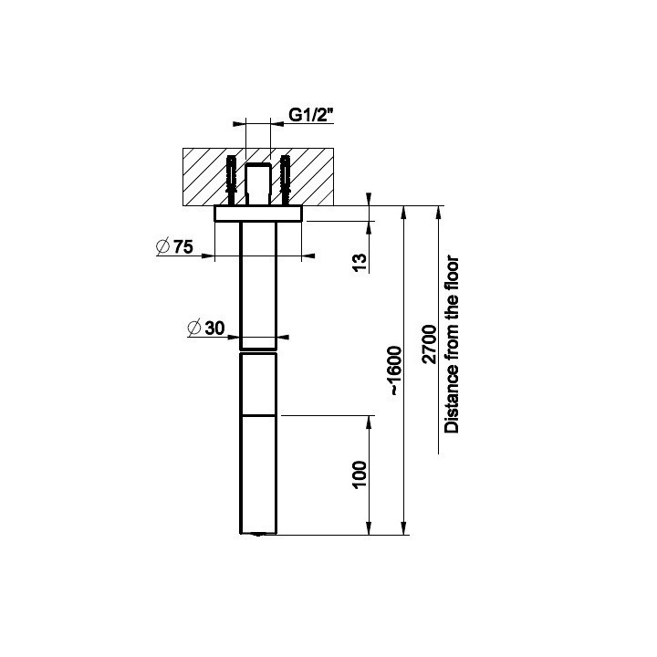 Wylewka sufitowa GESSI ANELLO chrom 63399031
