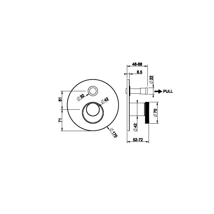 Bateria natryskowa 2-drożna GESSI ANELLO chrom 63377031