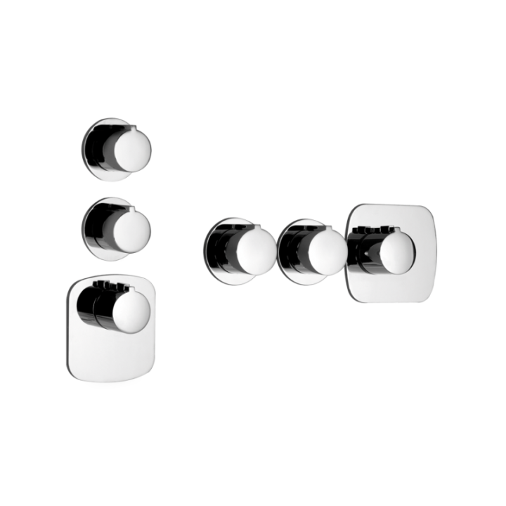Bateria podtynkowa termostatyczna 2-drożna GESSI ANELLO chrom 43234031