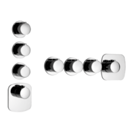 Bateria podtynkowa termostatyczna 3-drożna GESSI ANELLO chrom 43236031