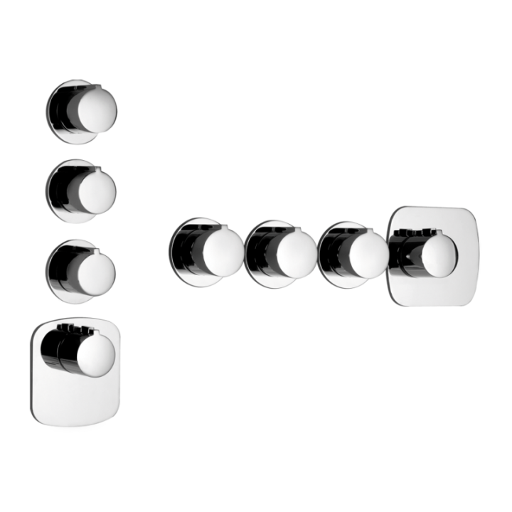 Bateria podtynkowa termostatyczna 3-drożna GESSI ANELLO chrom 43236031