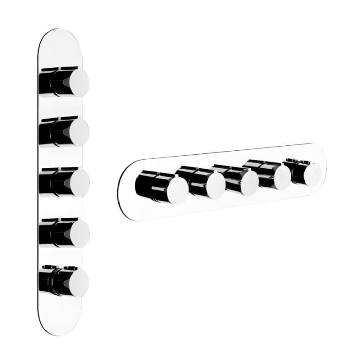 Bateria podtynkowa termostatyczna 4-drożna GESSI ANELLO chrom 43068031