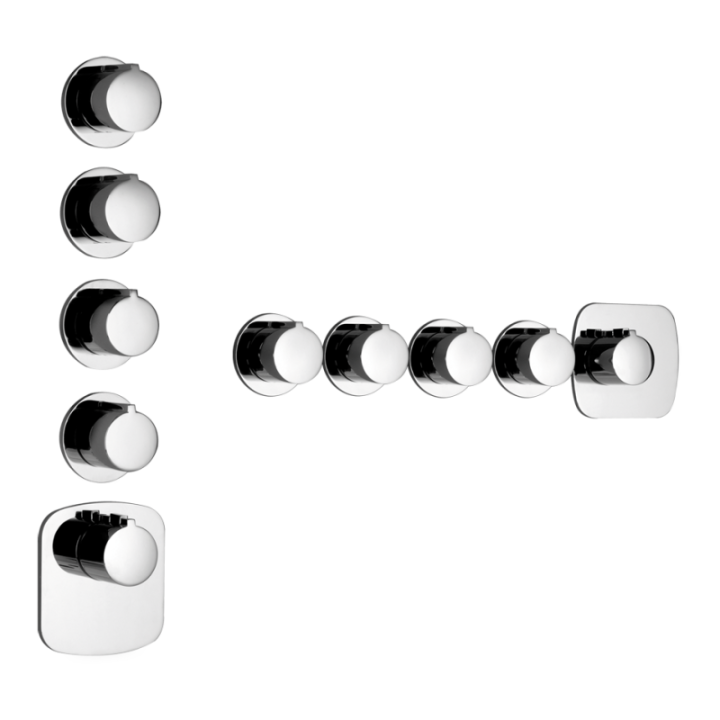 Bateria podtynkowa termostatyczna 4-drożna GESSI ANELLO chrom 43238031