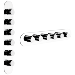 Bateria podtynkowa termostatyczna 5-drożna GESSI ANELLO chrom 43070031