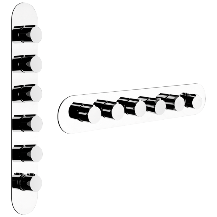 Bateria podtynkowa termostatyczna 5-drożna GESSI ANELLO chrom 43070031