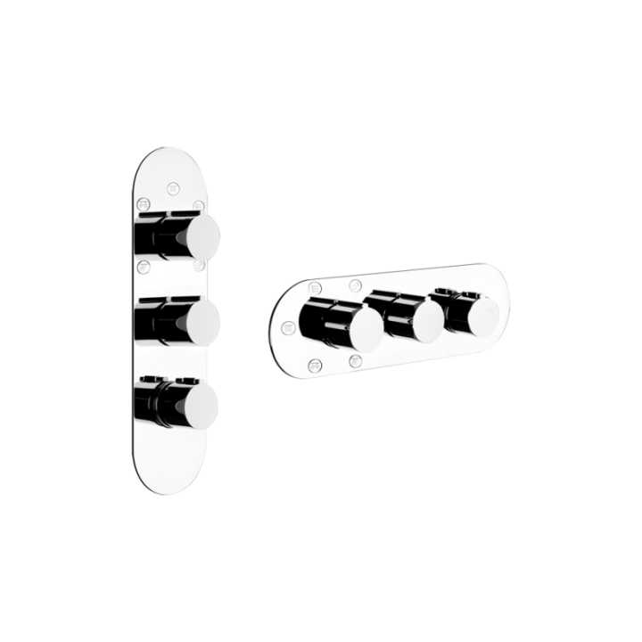 Bateria podtynkowa termostatyczna 5-drożna GESSI ANELLO chrom 43072031