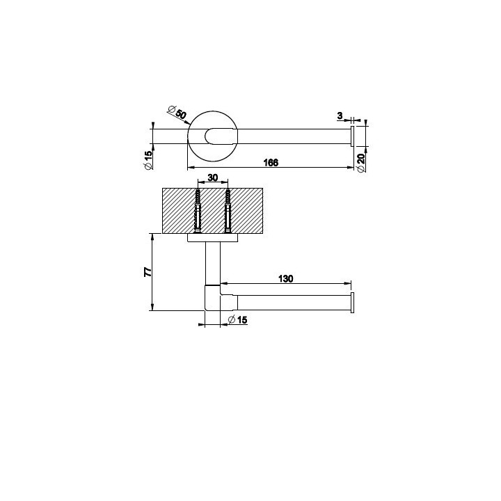 Uchwyt na papier toaletowy GESSI ANELLO chrom 63755031