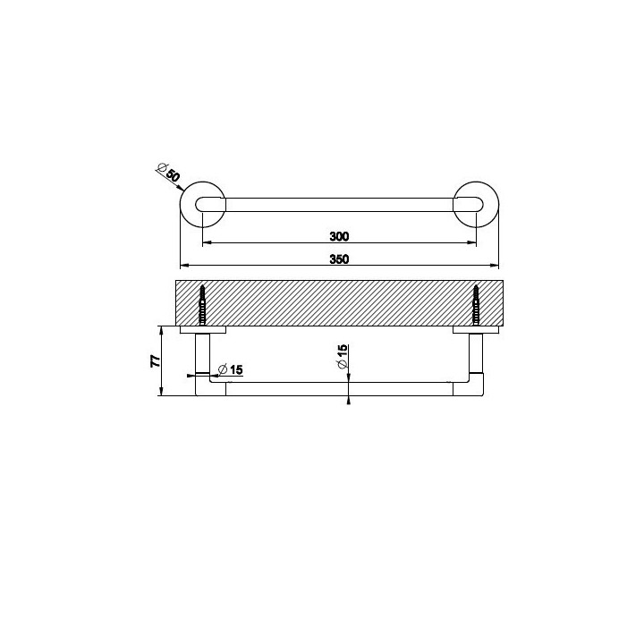 Wieszak na ręcznik 30 cm GESSI ANELLO chrom 63797031