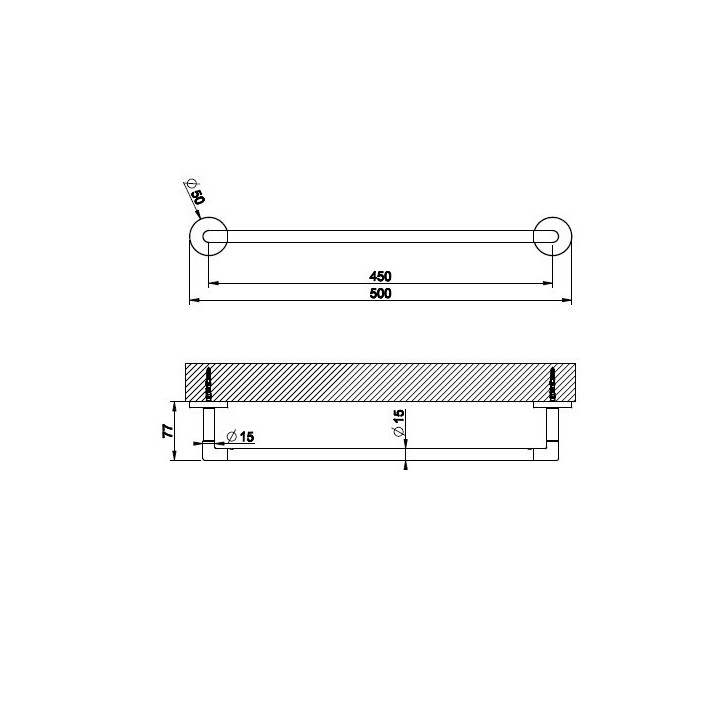Wieszak na ręcznik 45 cm GESSI ANELLO chrom 63800031