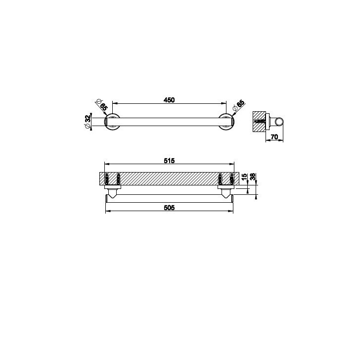 Uchwyt prysznicowy ścienny GESSI ANELLO chrom 58424031
