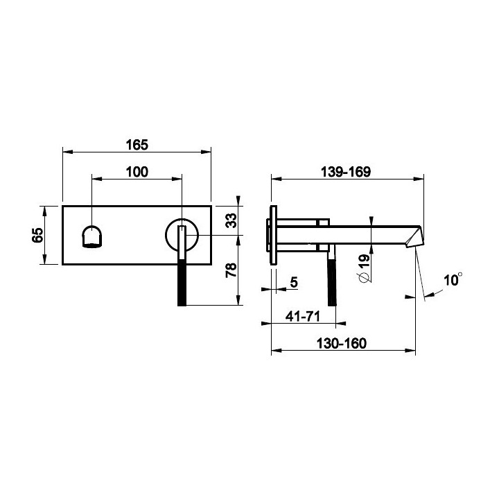 Bateria umywalkowa z krótką wylewką GESSI INGRANAGGIO chrom 63588031