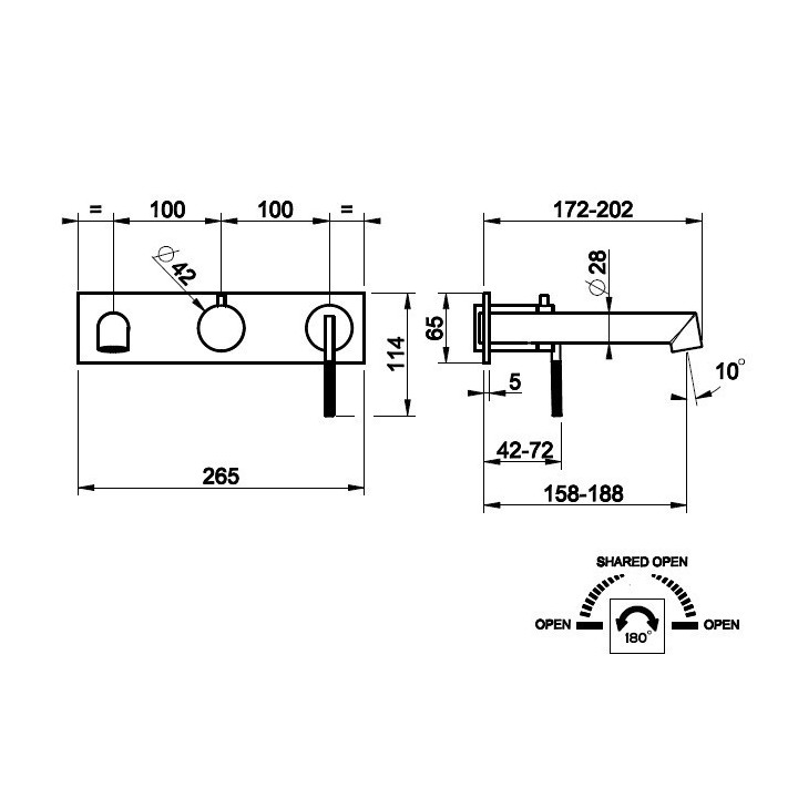 Bateria wannowa 2-drożna GESSI INGRANAGGIO chrom 63541031