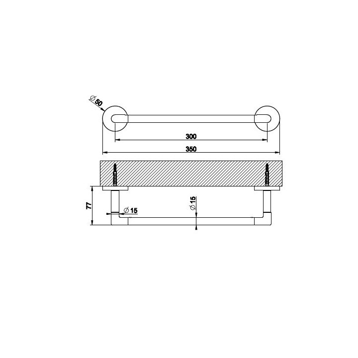 Wieszak na ręcznik 30 cm GESSI INGRANAGGIO chrom 63897031