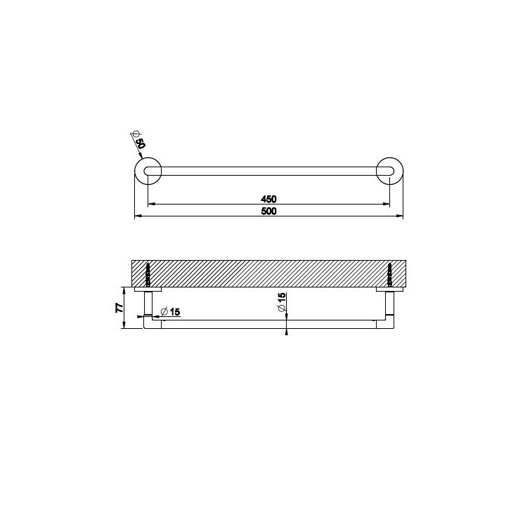 Wieszak na ręcznik 45 cm GESSI INGRANAGGIO chrom 63900031