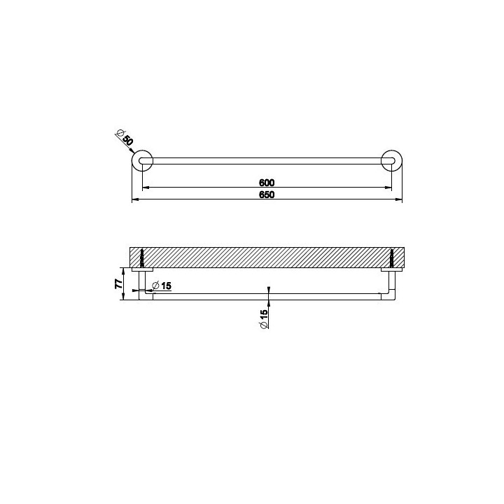 Wieszak na ręcznik 60 cm GESSI INGRANAGGIO chrom 63903031