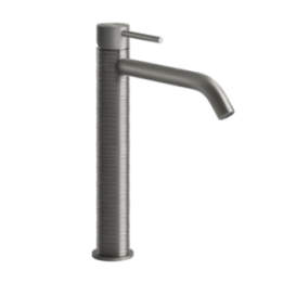 Bateria umywalkowa z długą wylewką GESSI 316 TRAME stal szczotkowana 54306239