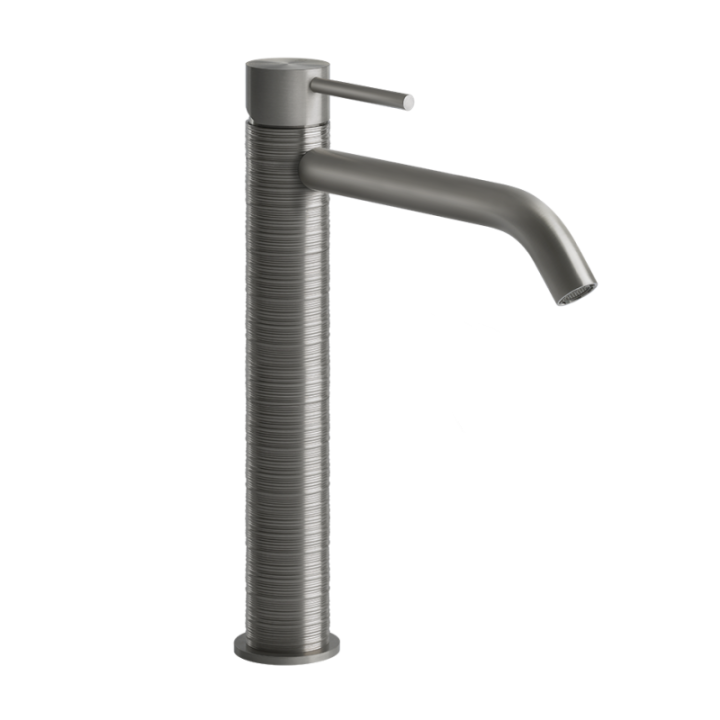 Bateria umywalkowa z długą wylewką GESSI 316 TRAME stal szczotkowana 54306239