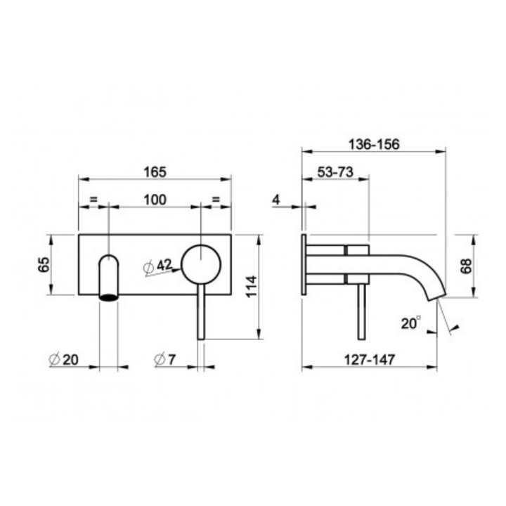 Bateria umywalkowa podtynkowa GESSI 316 MECCANICA stal szczotkowana 54288239