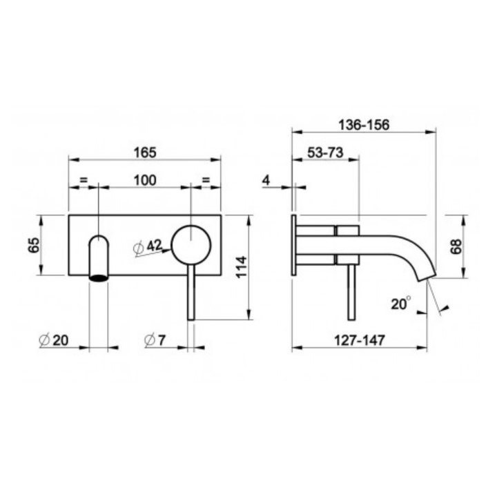 Bateria umywalkowa podtynkowa GESSI 316 CESELLO stal szczotkowana 54488239