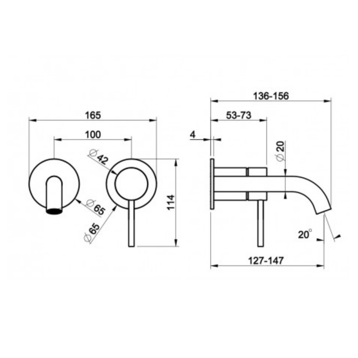 Bateria umywalkowa podtynkowa GESSI 316 CESELLO stal szczotkowana 54483239
