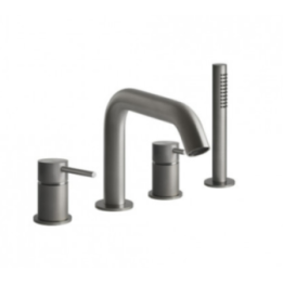 Bateria wannowa 3-otworowa z wylewką GESSI 316 stal szczotkowana 54037239