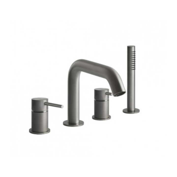 Bateria wannowa 3-otworowa z wylewką GESSI 316 stal szczotkowana 54037239