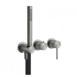 Bateria natryskowa 2-drożna GESSI 316 stal szczotkowana 54039239