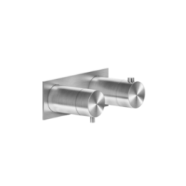 Bateria natryskowa 3-drożna GESSI BATH316 stal szczotkowana 54036239